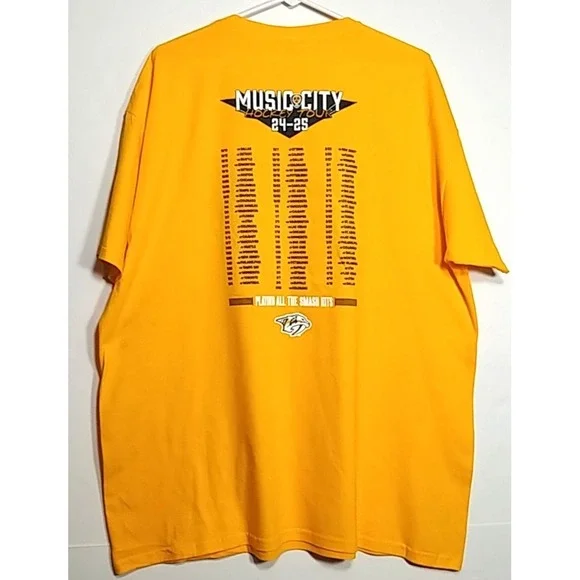 Nashville Predators 2024-25 Home Opener Music City Hockey Tour T Shirt Size XL - Picture 2 of 7